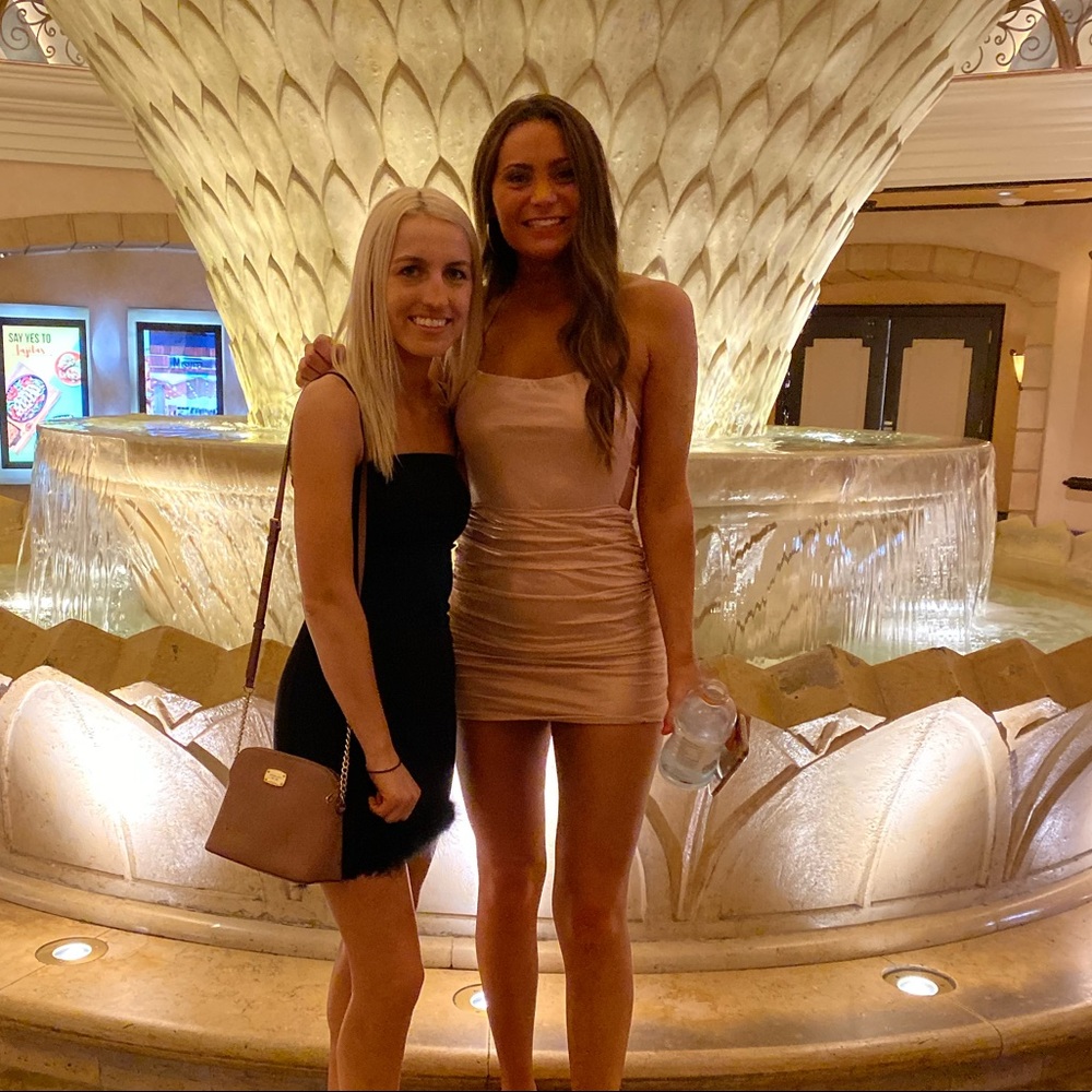 Lucy in the Sky Champagne Strap Dress